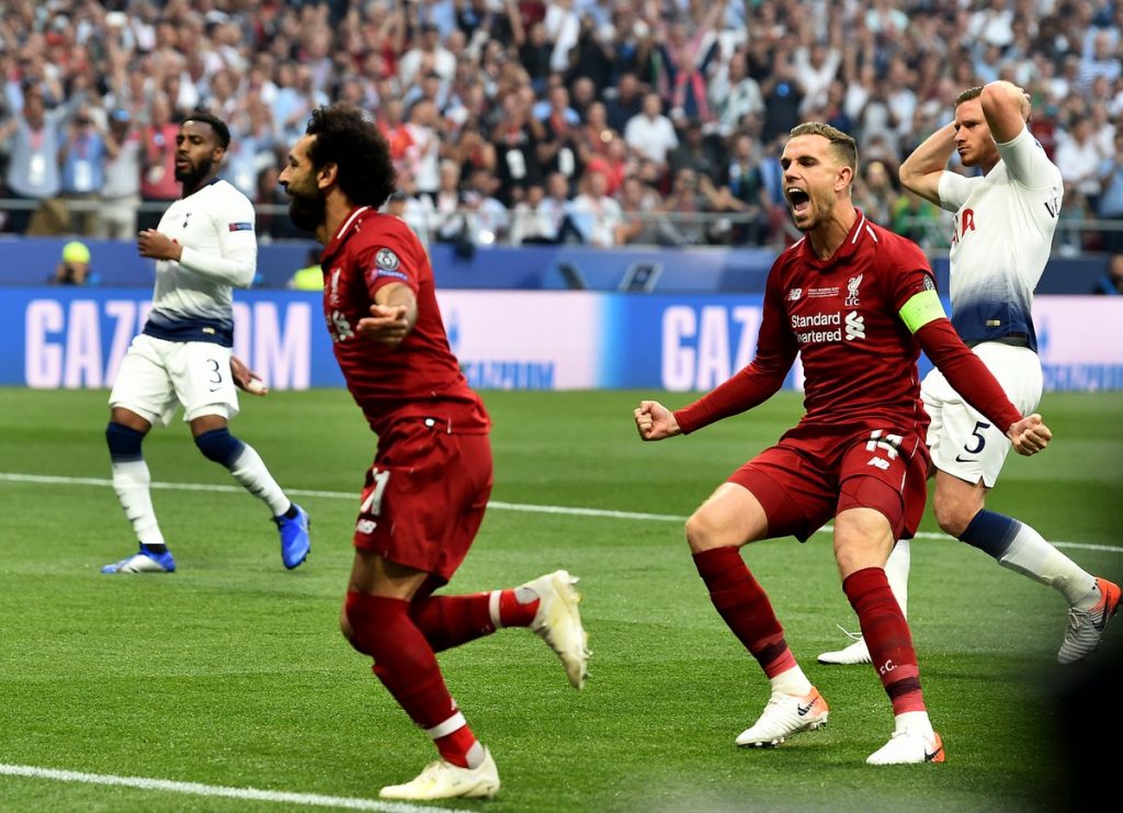 Salah penalty gives Liverpool half-time lead in Champions League final