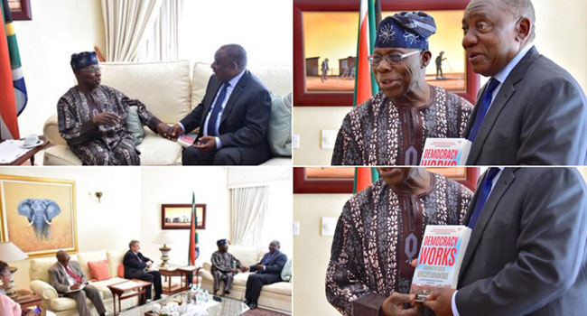 Obasanjo Visits President Ramaphosa Of South Africa