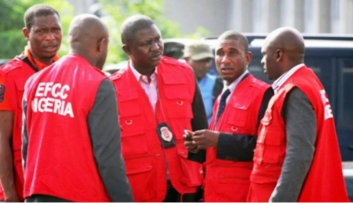 EFCC disrupts press briefing, manhandles journalists as activists submit petition against Tinubu