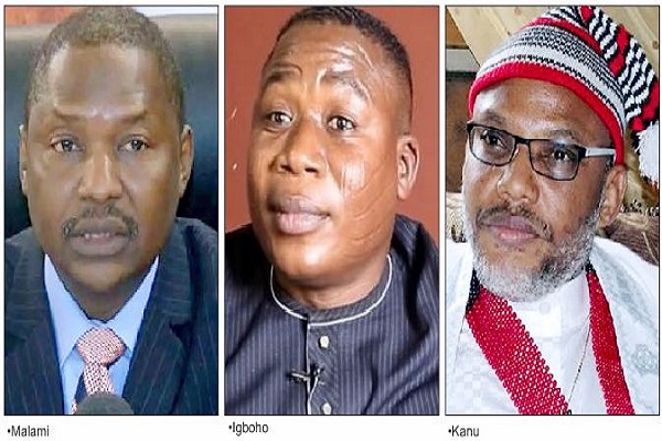 FG raises fresh allegations against Sunday Igboho, Nnamdi Kanu