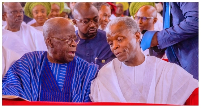 Tinubu, Osinbajo Meet At Akeredolu’s Mother’s Funeral