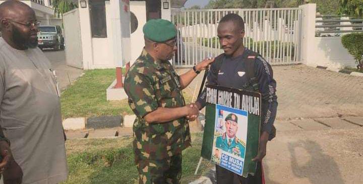 21 year old Man treks from Gombe to Abuja to visit Defence Chief