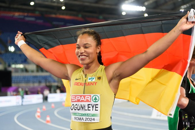 Yemisi Ogunleye wins historic Olympic gold medal in Shot Put