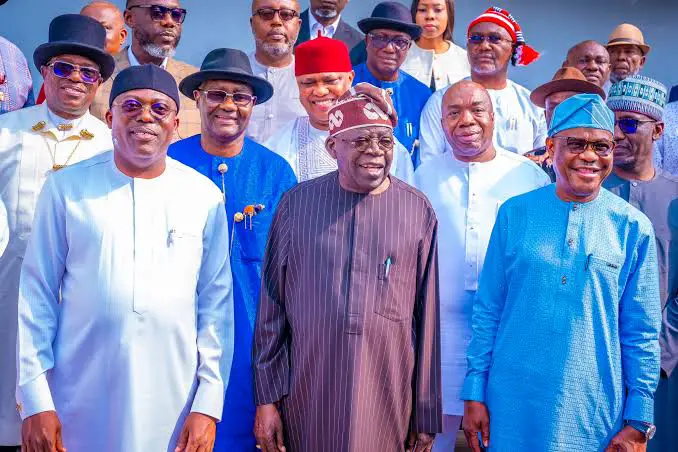 President Tinubu Meets Behind Closed Doors with Wike, Fubara, Ogoni Leaders