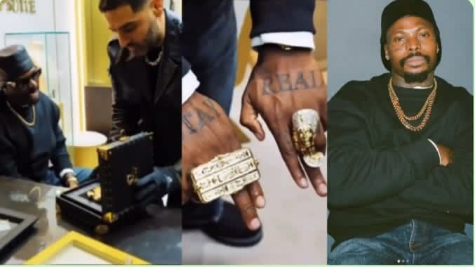 Asake Buys $1Million Gold‑Plated Cleopatra And Heroglyphic Rings