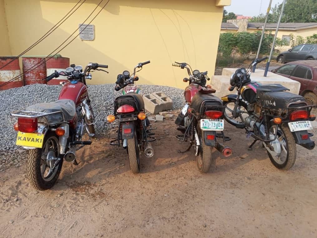 Ondo Police Dismantle Armed Motorcycle Robbery Syndicate, Arrest Four, Recover Stolen Bikes
