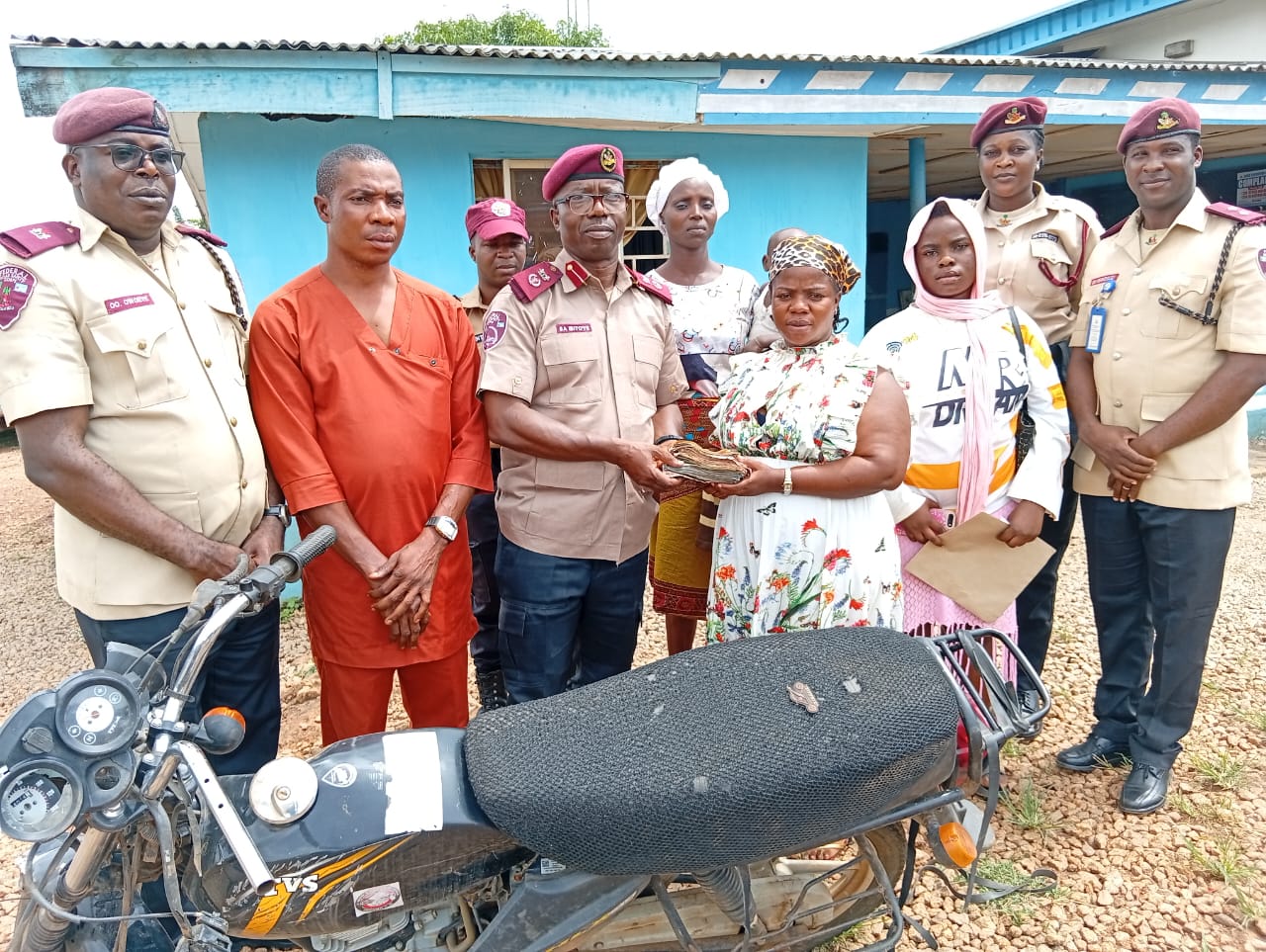 Crash: FRSC hands over money, motorcycle to victims’ families in Ondo