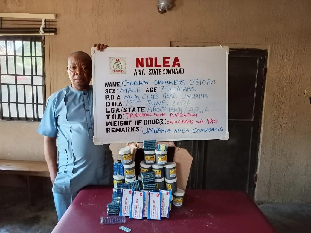 NDLEA Arrests Grandfathers for Drugs Supply to Students in Abia