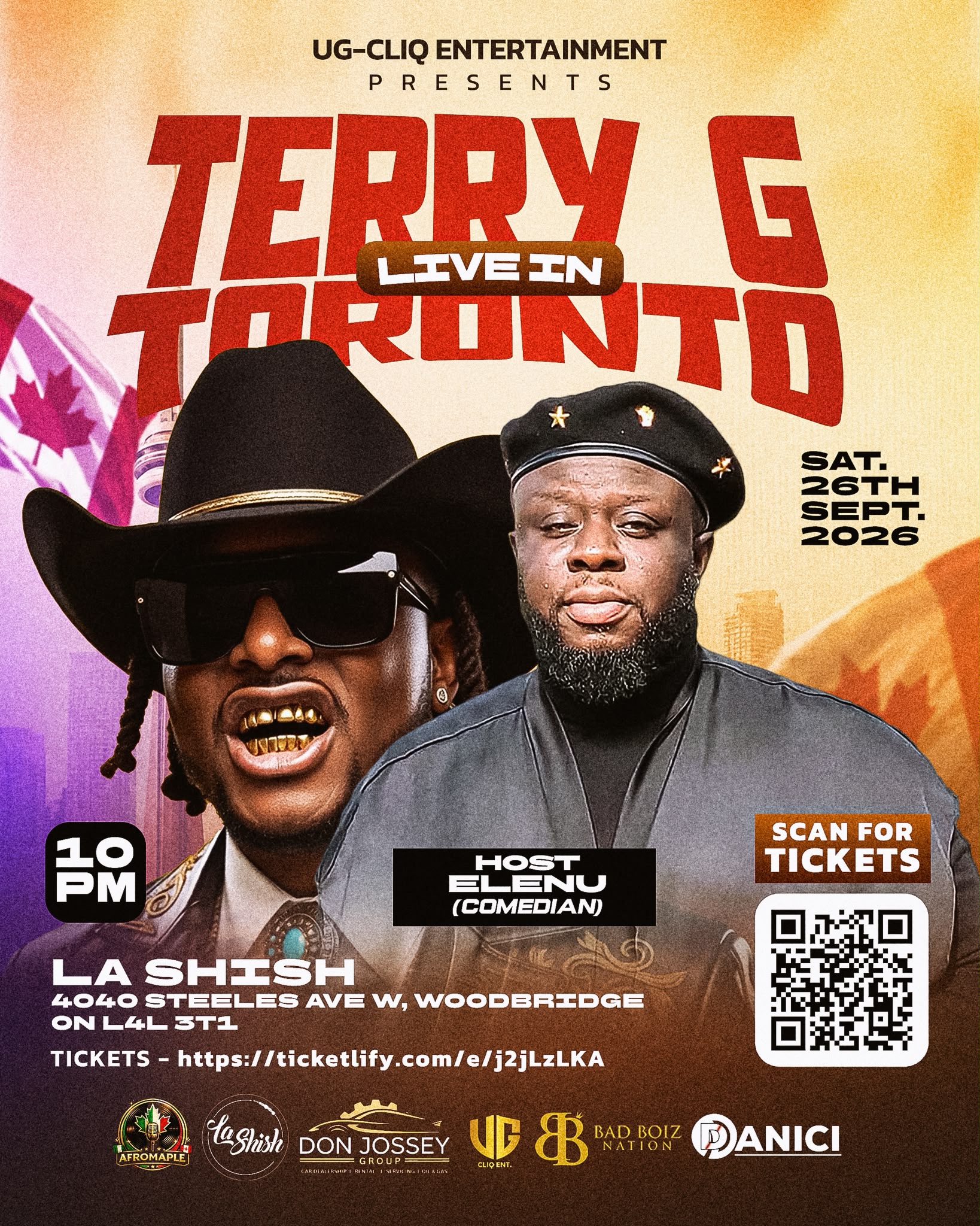 Terry G Headlines Toronto Entertainment Event on September 26